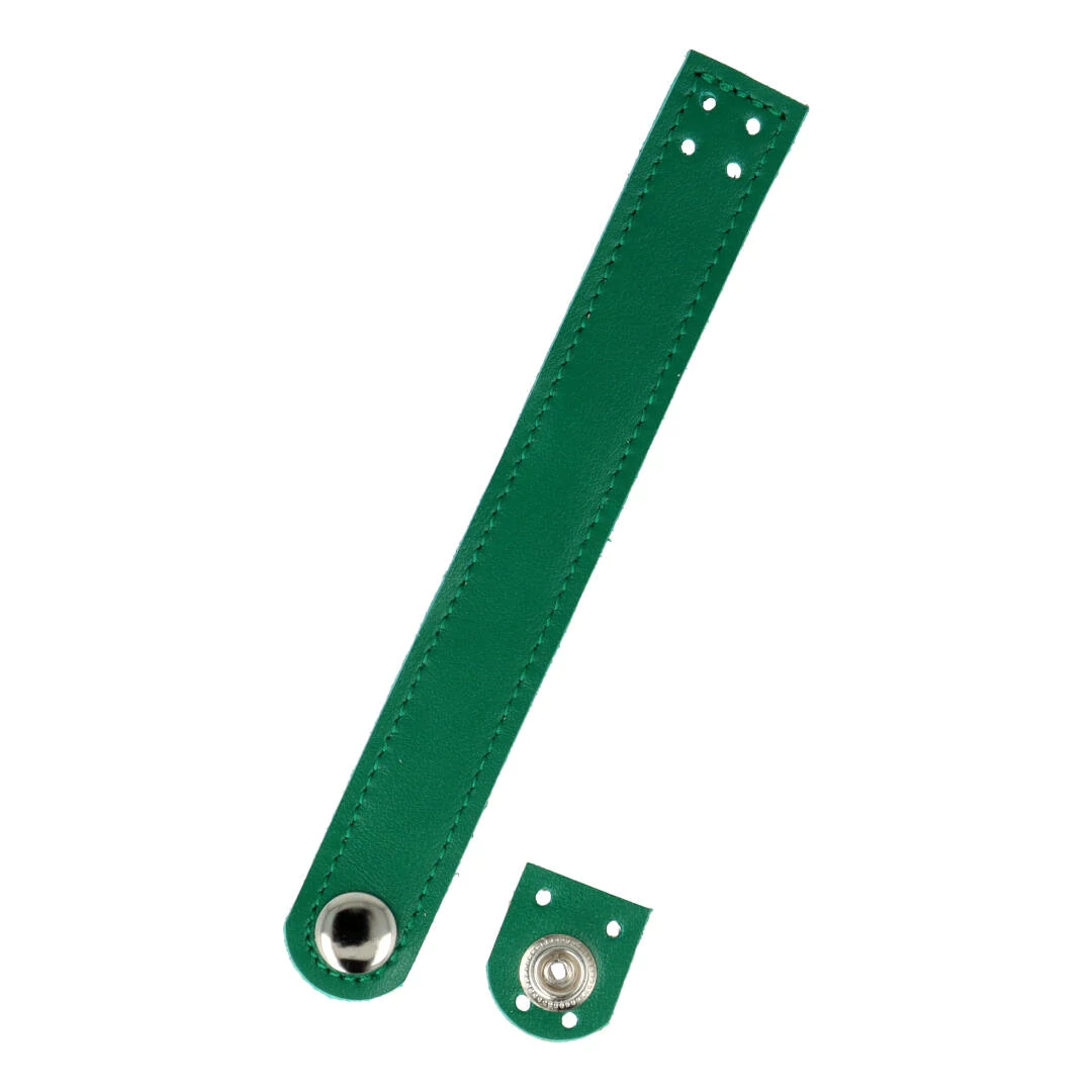 Bőr patentos táskazár - Benetton zöld