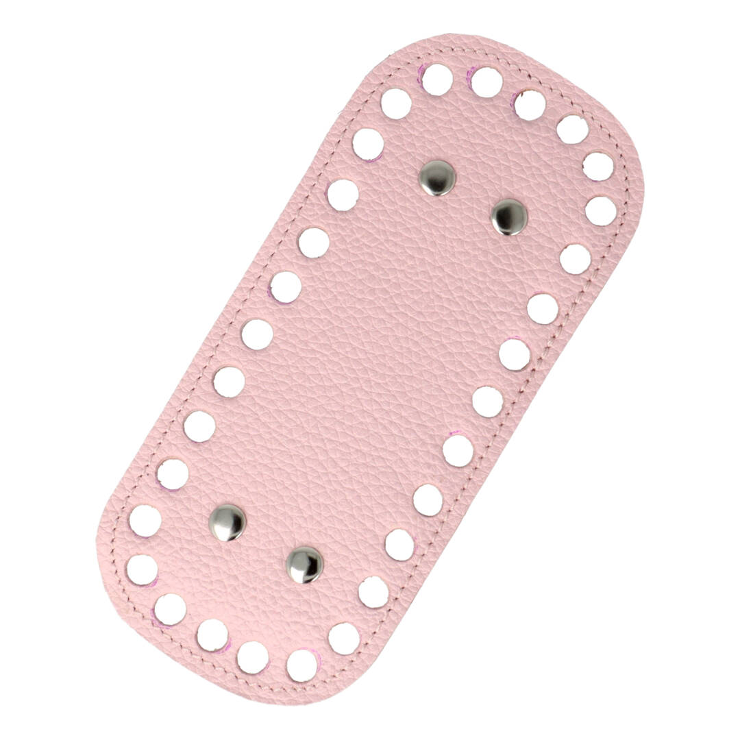 Mini bőr táskaalj - babarózsaszín 7*15cm