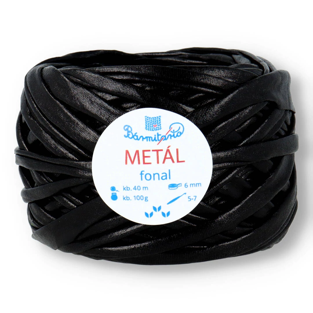 Metál fonal - Fekete - 40 m