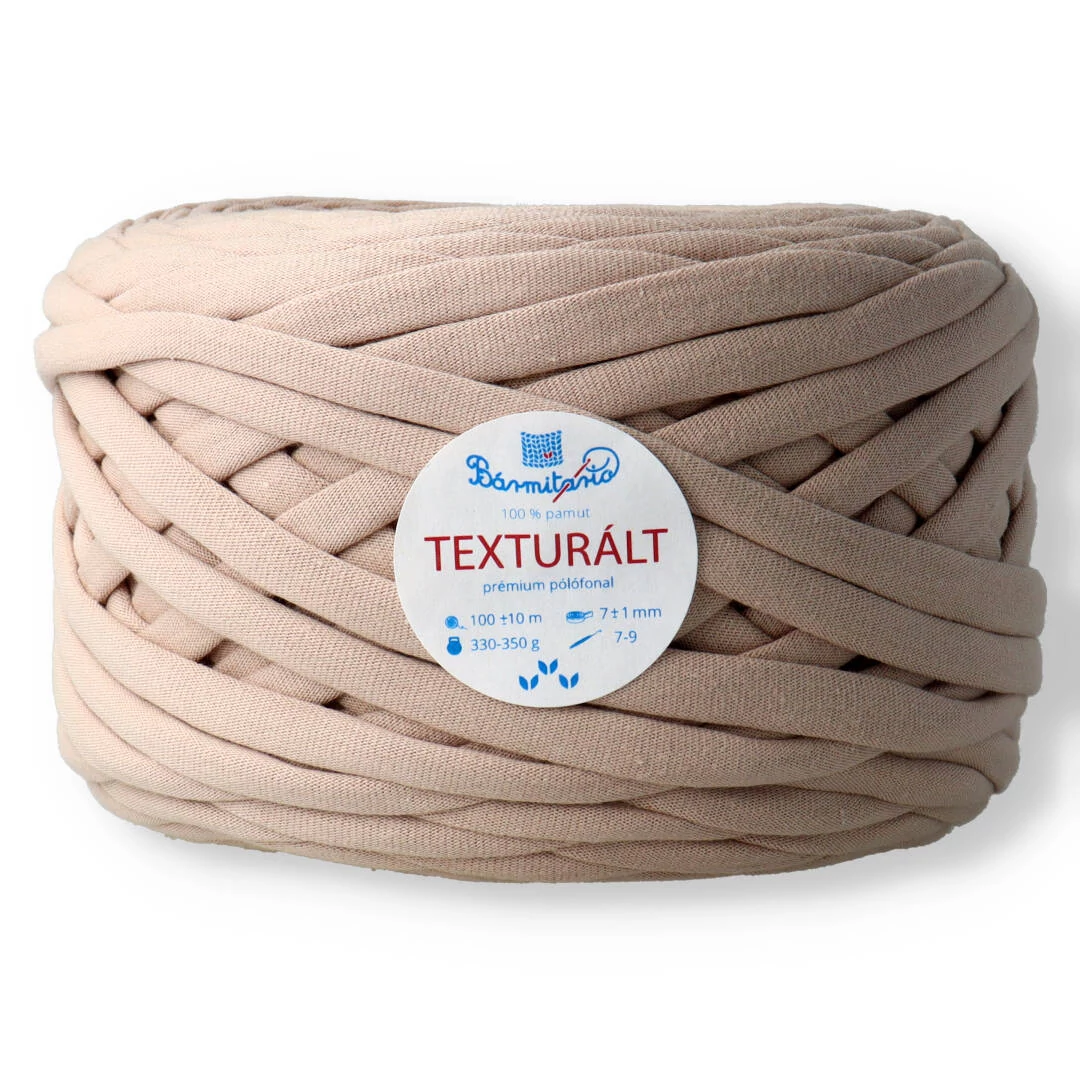 Texturált prémium pólófonal - mogyoró mousse