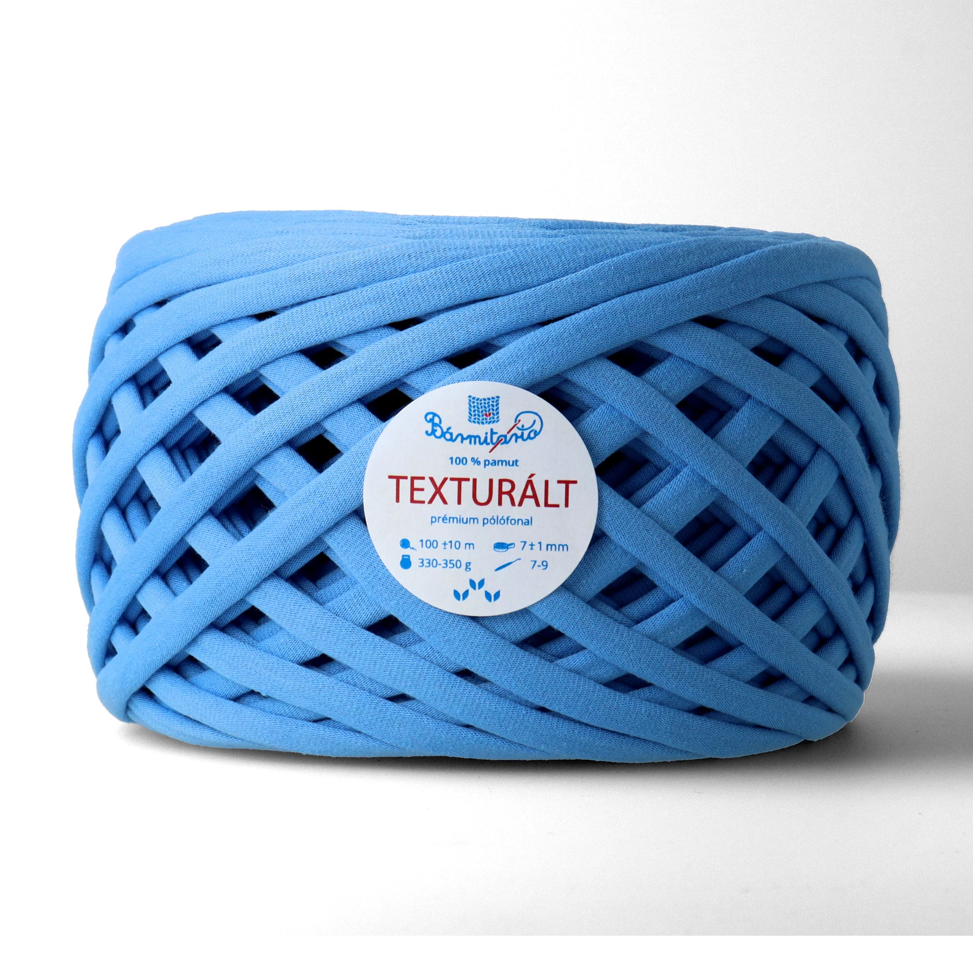 Texturált prémium pólófonal - nefelejcs