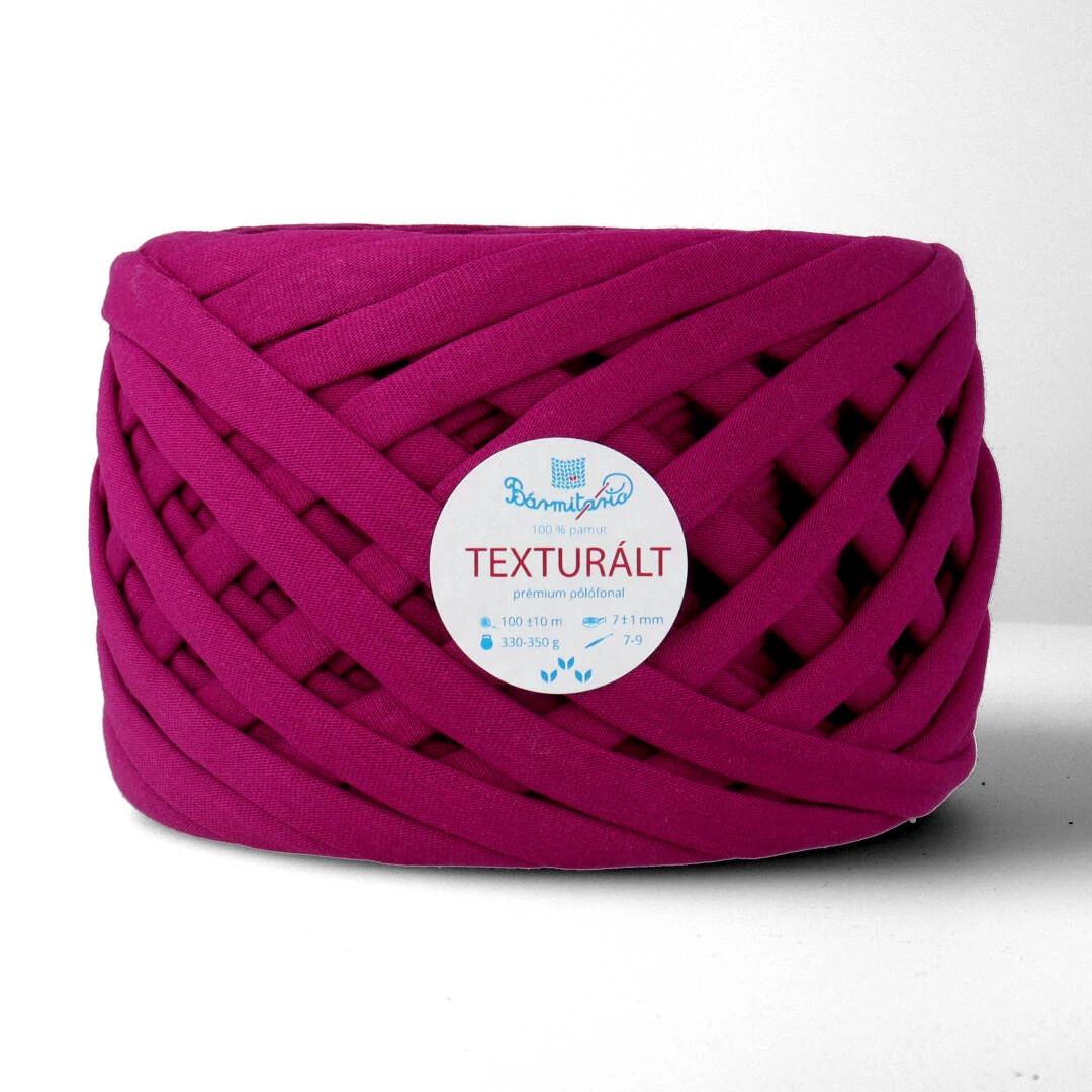 Texturált prémium pólófonal - szilva