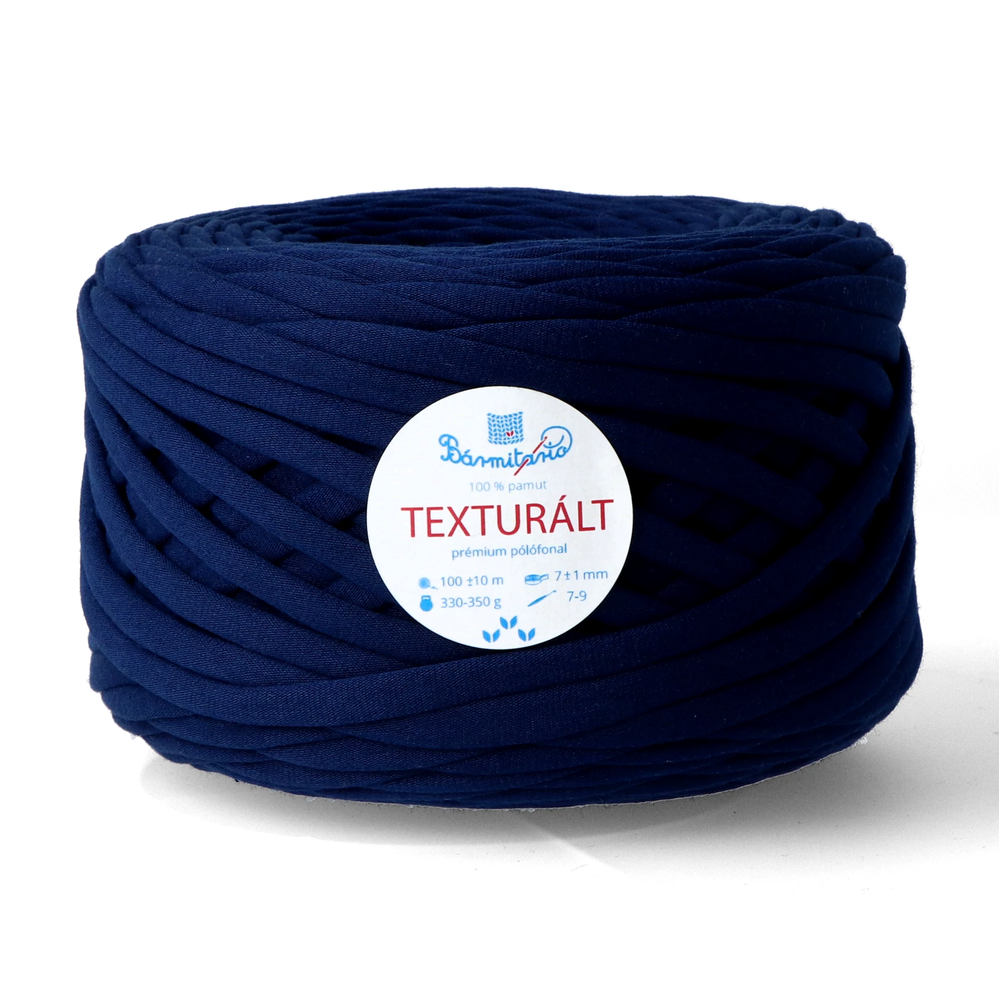 Texturált prémium pólófonal - tengerészkék