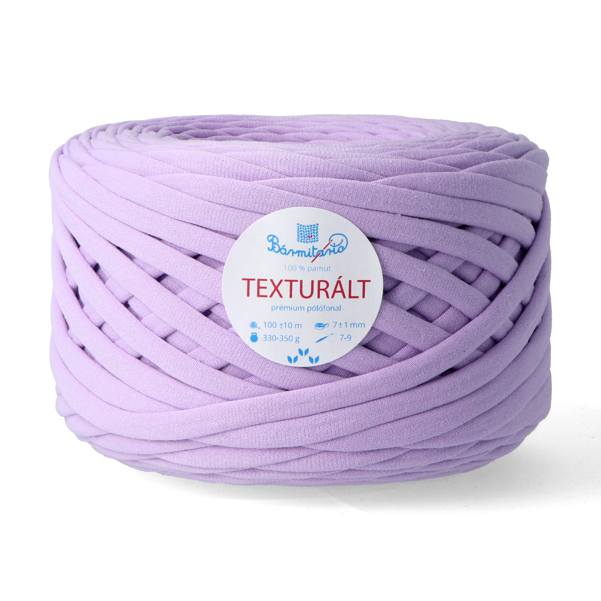Texturált prémium pólófonal - világoslila